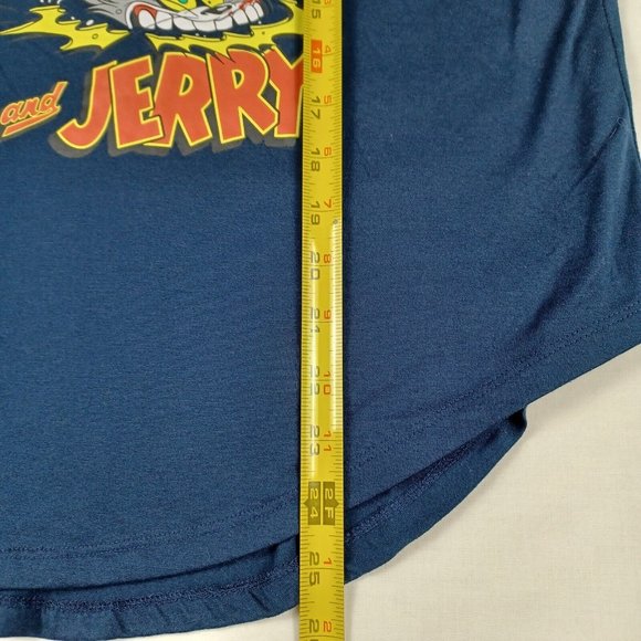 Tom and Jerry Women's Size XL Short Sleeve Graphic Navy T-Shirt Retro Cartoon - Picture 6 of 6